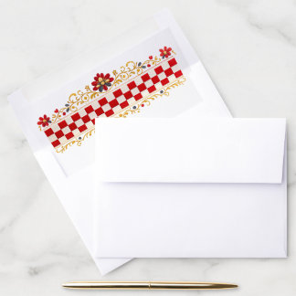 Croatian Folk Inspired Envelope Liner