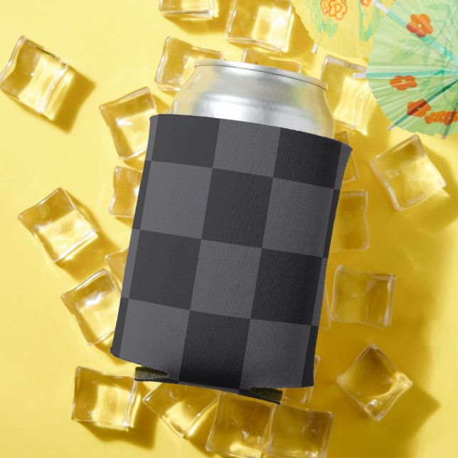 Croatian Geometric Black Gray Bold Checkers Can Cooler (In Situ Summer)