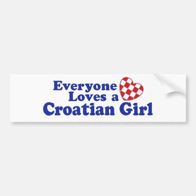 Croatian Girl Bumper Sticker (Front)