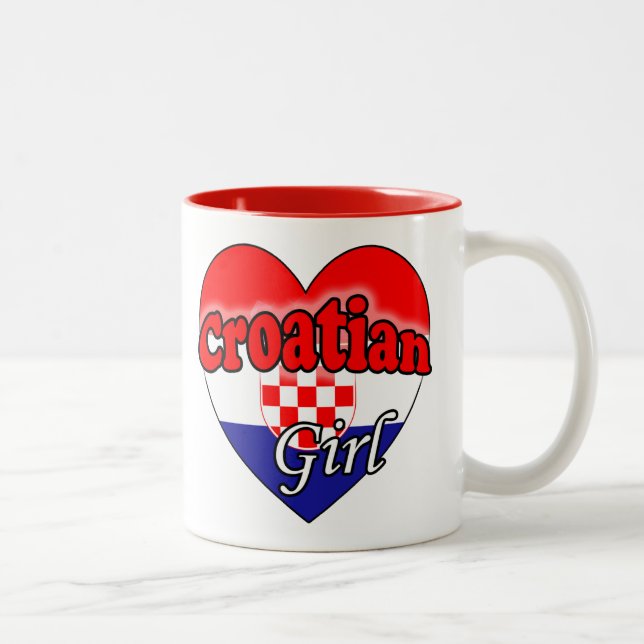 Croatian Girl Two-Tone Coffee Mug (Right)