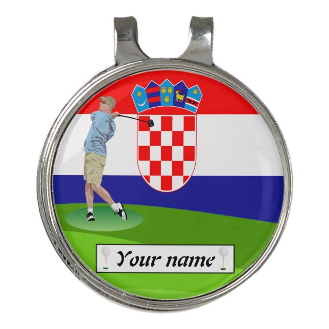 Croatian golfer golf hat clip (Front)