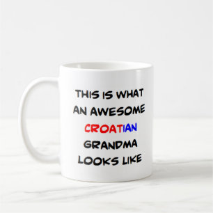croatian grandma, awesome coffee mug