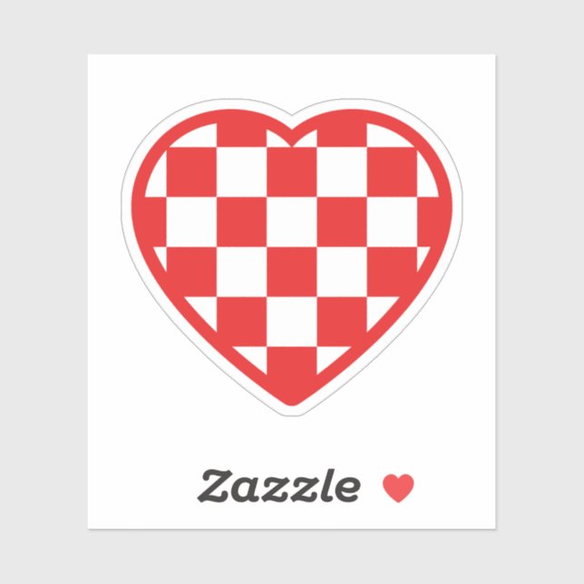 Croatian Heart Sticker (Sheet)