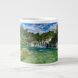 Croatian Krka Waterfalls remote panorama travel Giant Coffee Mug