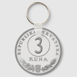 Croatian Kuna Room Number  Keychain