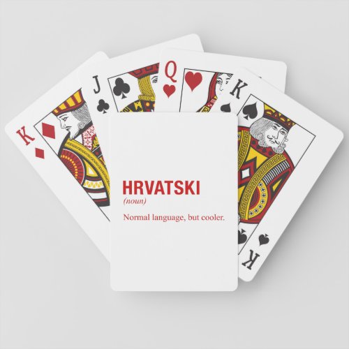 CROATIAN Language Playing Cards