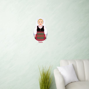 Croatian Lika Blonde Matryoshka Wall Decal