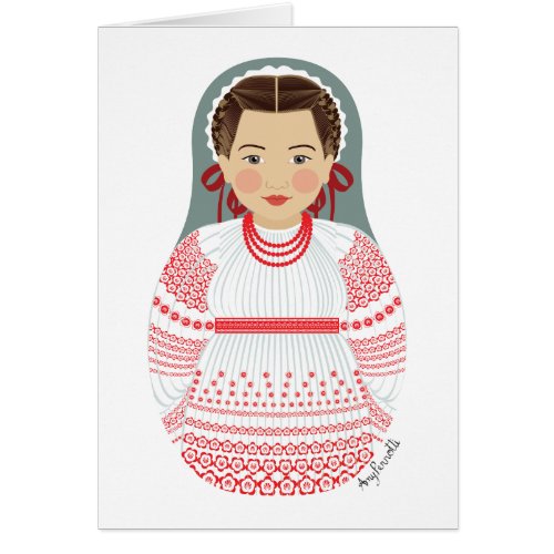 Croatian Matryoshka Card