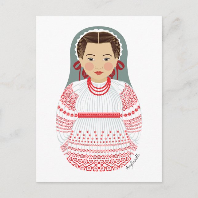 Croatian Matryoshka Postcard (Front)