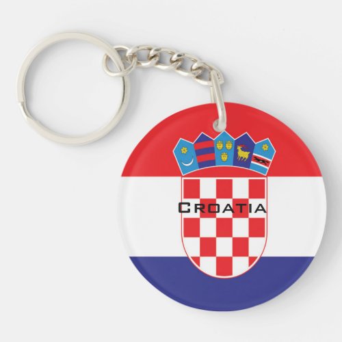 Croatian national Flag Patriotic Gifts Keychain