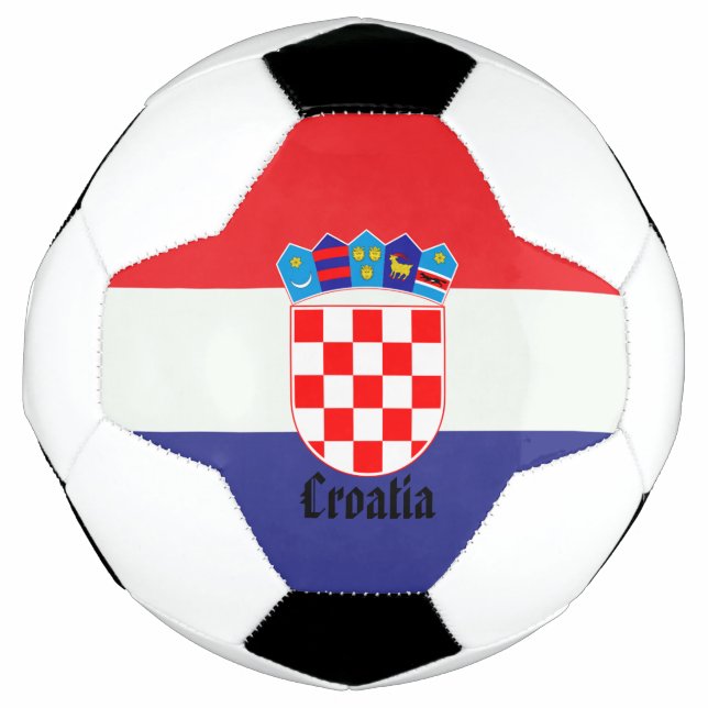 Croatian national Flag Patriotic Gifts Soccer Ball (Front)
