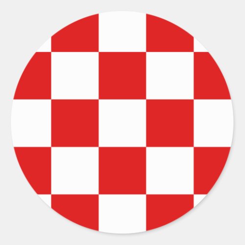 Croatian pattern coa of arms classic round sticker
