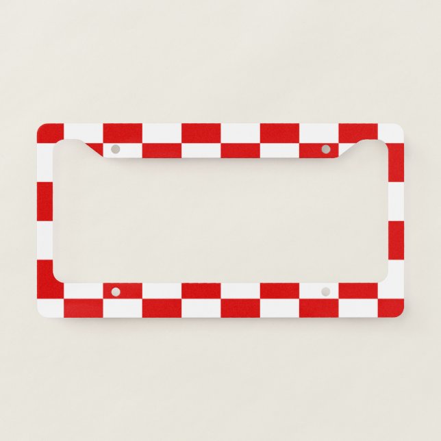 Croatian pattern coa of arms license plate frame (Front)