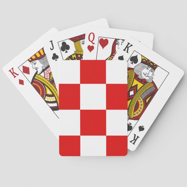 Croatian pattern coa of arms poker cards (Back)
