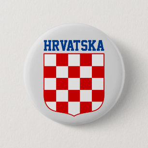 Croatian pattern coat of arms button
