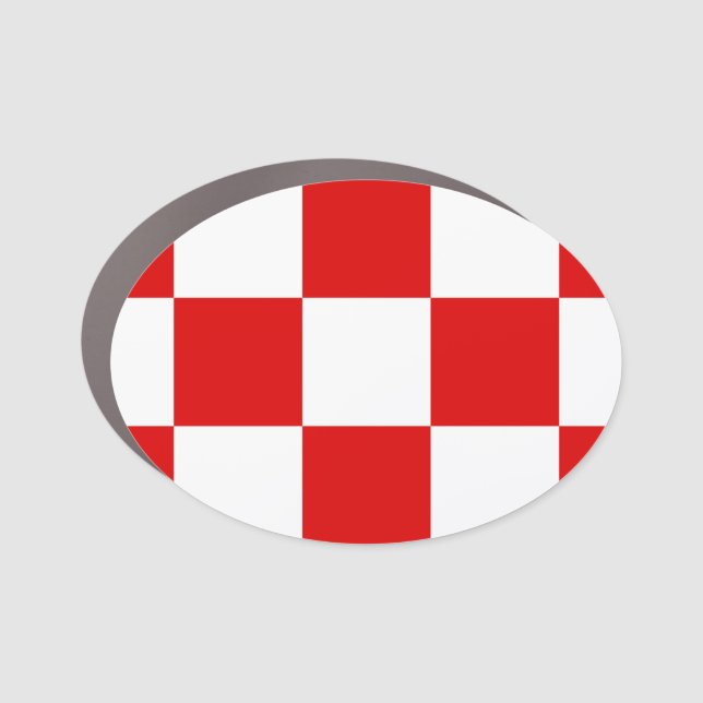 Croatian pattern coat of arms car magnet (Front)