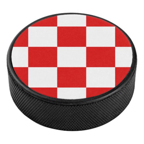 Croatian pattern coat of arms hockey puck