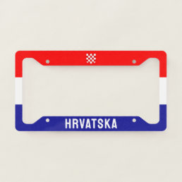 Croatian pattern coat of arms license plate frame