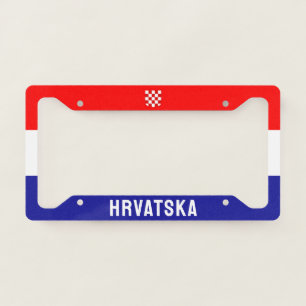 Croatian pattern coat of arms license plate frame