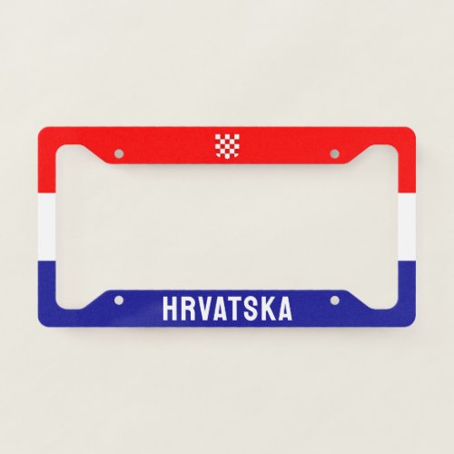 Croatian pattern coat of arms license plate frame