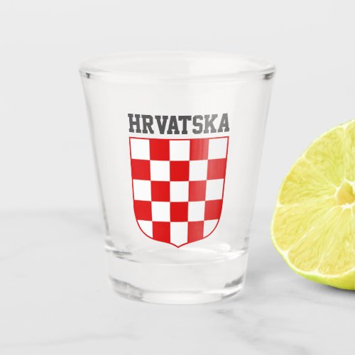 Croatian pattern coat of arms shot glass