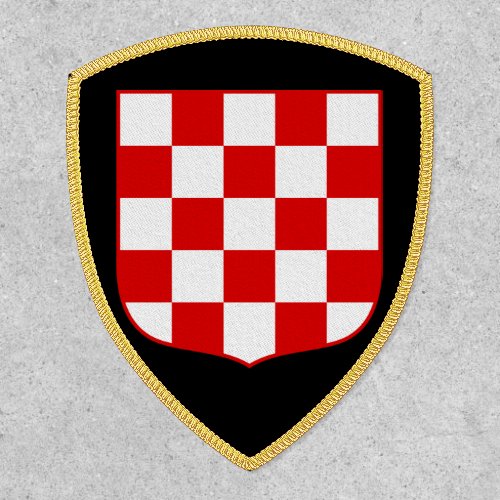 Croatian pattern coat of arms square patch