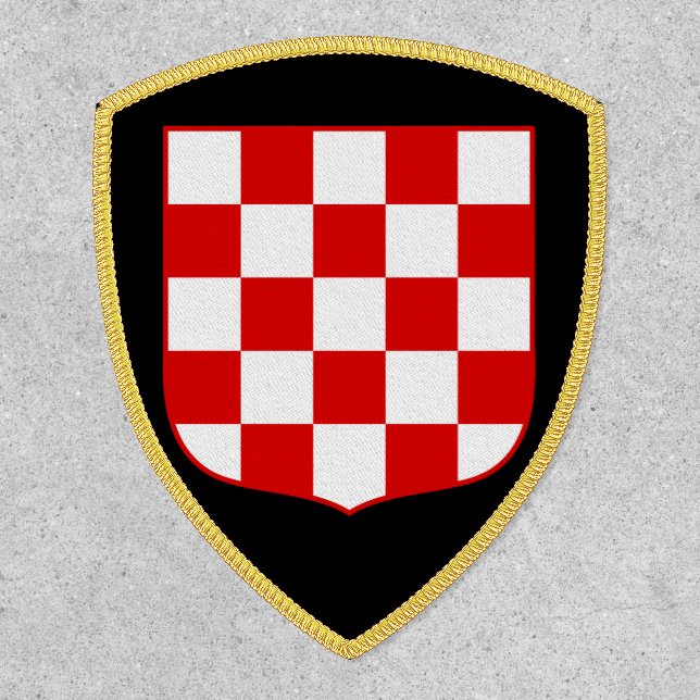 Croatian pattern coat of arms square patch (Front)