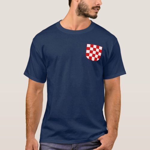 Croatian pattern coat of arms square T_Shirt
