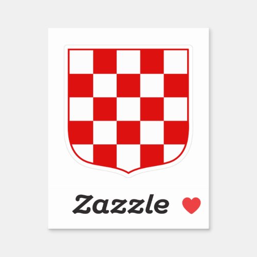 Croatian pattern coat of arms sticker