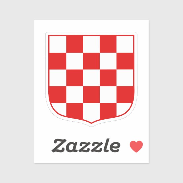 Croatian pattern coat of arms sticker (Sheet)