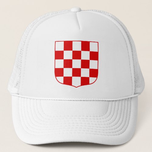 Croatian pattern coat of arms trucker hat