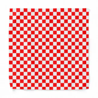 Croatian Red and White Checkered Pattern Bandana