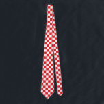 Croatian Red White Checkerboard Pattern Neck Tie<br><div class="desc">Croatian Red White Checkerboard Pattern neck tie</div>