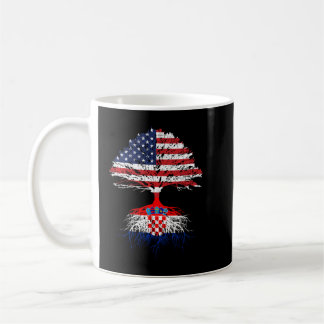 Croatian Roots American Grown Croatia Flag Hoodie Coffee Mug