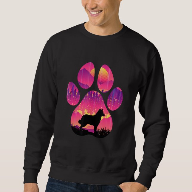 Croatian Sheepdog Paw Mom Dad Dog  Women Men Sweatshirt (Front)