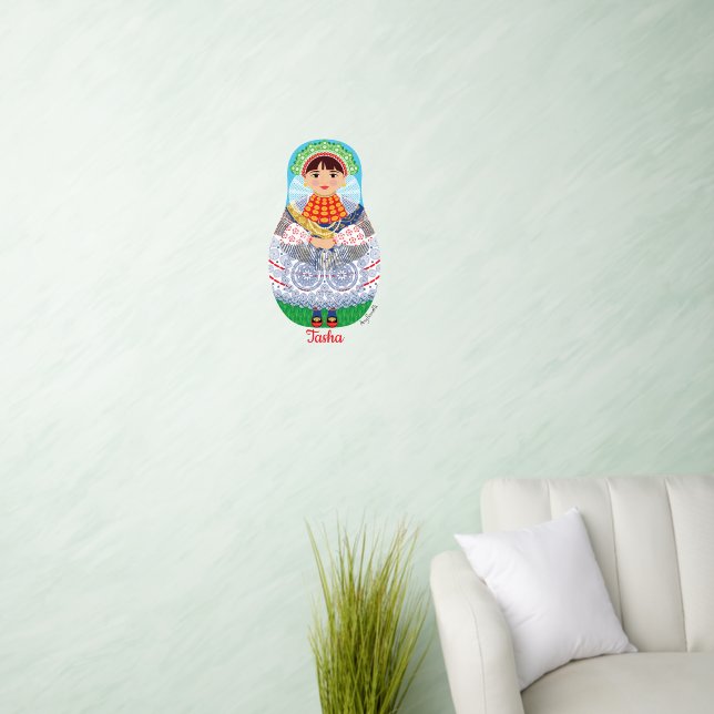 Croatian, Slavonija Matryoshka Wall Decal (Living Room)