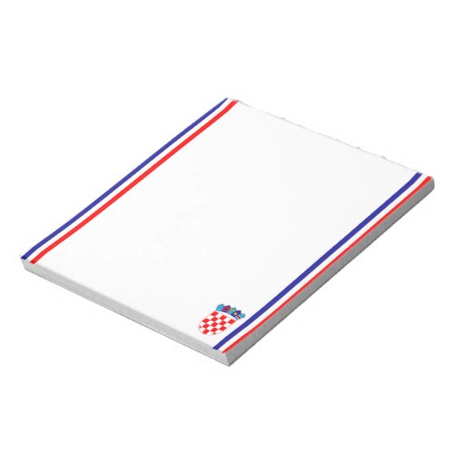 Croatian stripe flag notepad