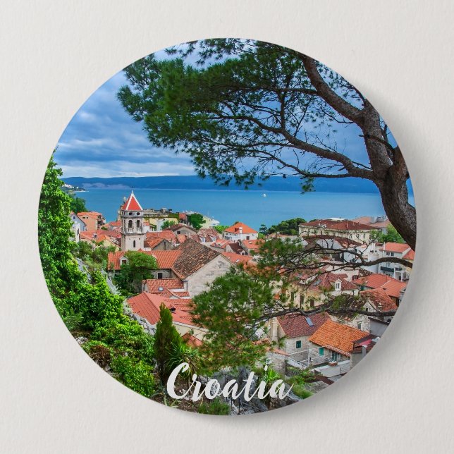 Croatian town Omis Button (Front)