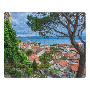 Croatian town Omis. Jigsaw Puzzle