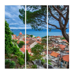 Croatian town Omis. Triptych
