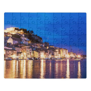 Croatian town Sibenik at night Jigsaw Puzzle
