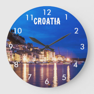 Croatian town Sibenik at night Planner Large Clock