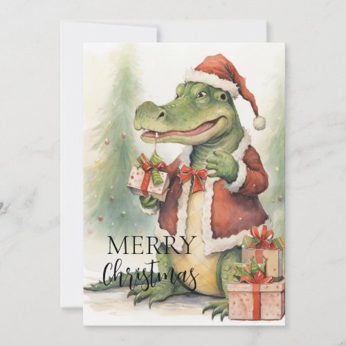 Croc A Claus Holiday Card