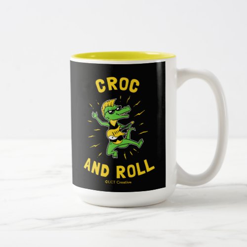 Croc And Roll Two_Tone Coffee Mug