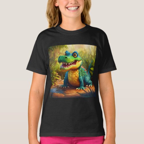Croc Chic Roaring Style for Little Explorers T_Shirt