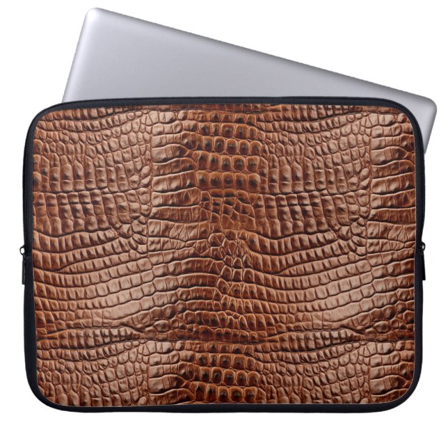 Croc Print Laptop Case 15" (Front)