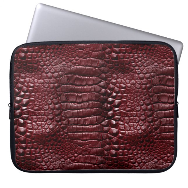 Croc Print Laptop Case 15" (Front)