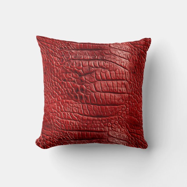 Croc Print Throw Pillow (Front)