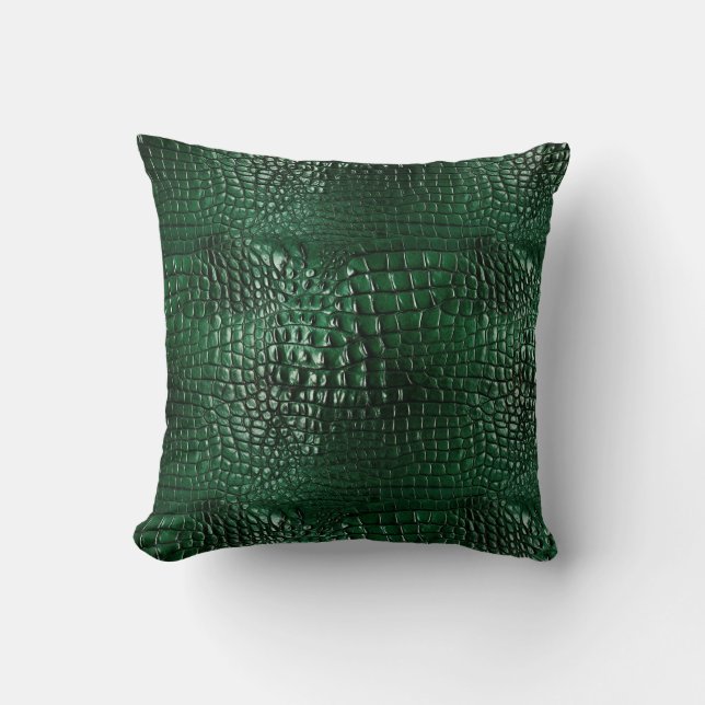 Croc Print Throw Pillow (Front)