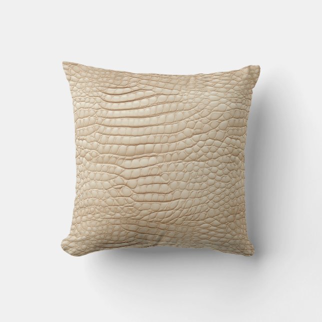 Croc Print Throw Pillow (Front)